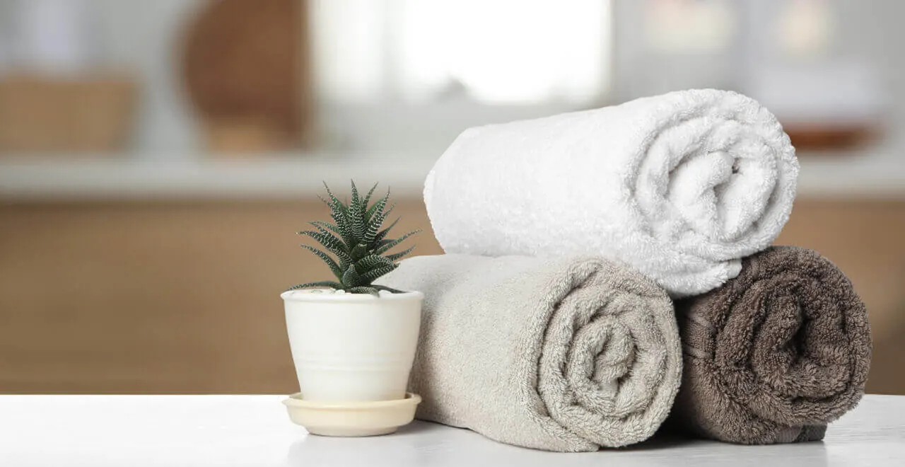 Plush spa towels